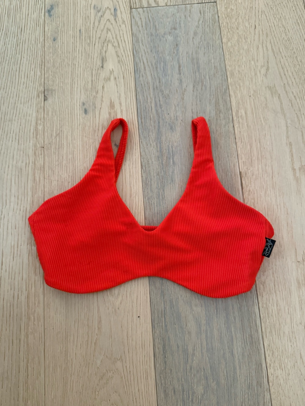 Tiger Friday CL Red Ribbed V-Neck Bralette - Women Intimates & Sleepwear